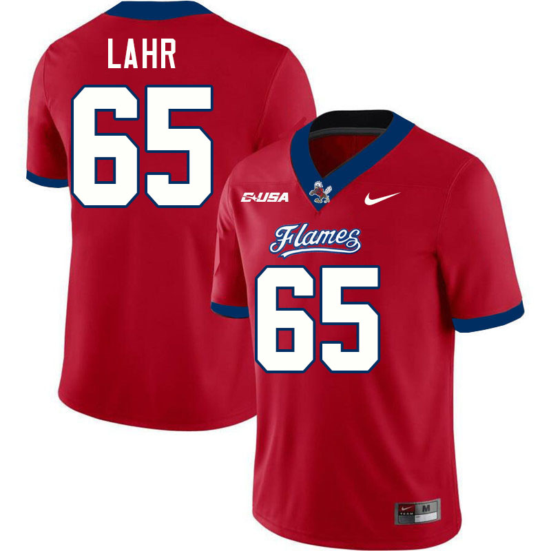 Liberty Flames #65 Rex Lahr College Football Jerseys Stitched-Red